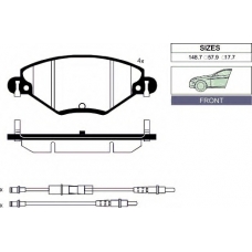 1054 F Goodwill Комплект тормозных колодок, дисковый тормоз