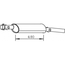 33338 DINEX Средний глушитель выхлопных газов