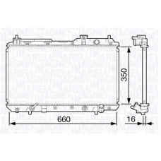 350213133100 MAGNETI MARELLI Радиатор, охлаждение двигателя
