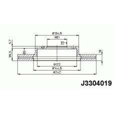 J3304019 NIPPARTS Тормозной диск