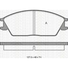 8110 40852 TRISCAN Комплект тормозных колодок, дисковый тормоз