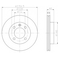 MDC347 MINTEX Тормозной диск