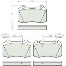 GDB1519 TRW Комплект тормозных колодок, дисковый тормоз