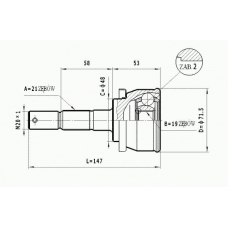 C.508 STATIM Шарнирный комплект, приводной вал