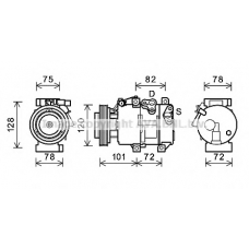 KAK218 AVA Компрессор, кондиционер