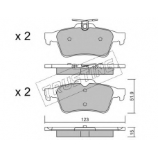 346.3 TRUSTING Комплект тормозных колодок, дисковый тормоз