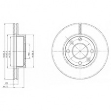 BG4195 DELPHI Тормозной диск