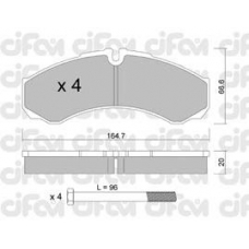 822-212-0 CIFAM Комплект тормозных колодок, дисковый тормоз