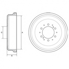 BF533 DELPHI Тормозной барабан