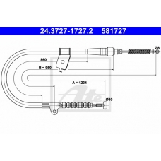 24.3727-1727.2 ATE Трос, стояночная тормозная система