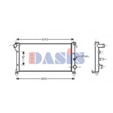 080074N AKS DASIS Радиатор, охлаждение двигателя