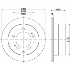 55494 PAGID Тормозной диск
