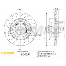 BD-4291 FREMAX Тормозной диск