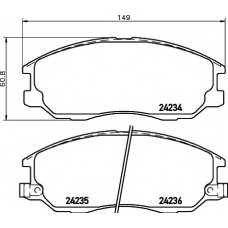 MDB82711 MINTEX Комплект тормозных колодок, дисковый тормоз