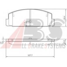 37382 OE ABS Комплект тормозных колодок, дисковый тормоз