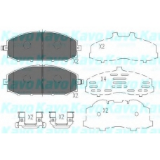 KBP-6540 KAVO PARTS Комплект тормозных колодок, дисковый тормоз
