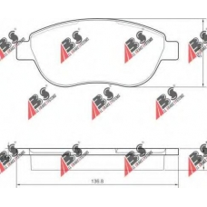 37418 ABS Комплект тормозных колодок, дисковый тормоз