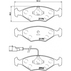 8DB 355 021-201 HELLA PAGID Комплект тормозных колодок, дисковый тормоз
