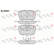 BL2698A1 FTE Комплект тормозных колодок, дисковый тормоз