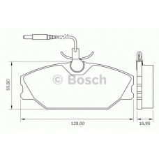 0 986 BB0 100 BOSCH Комплект тормозных колодок, дисковый тормоз