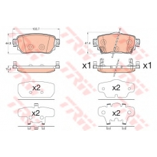 GDB3617 TRW Комплект тормозных колодок, дисковый тормоз
