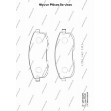S360I33 NPS Комплект тормозных колодок, дисковый тормоз