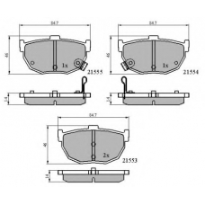 NP2217 NATIONAL Комплект тормозных колодок, дисковый тормоз