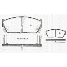 8110 10080 TRISCAN Комплект тормозных колодок, дисковый тормоз