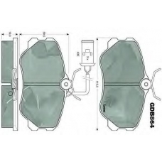 GDB864 TRW Комплект тормозных колодок, дисковый тормоз