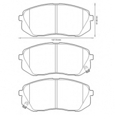 572612B BENDIX Комплект тормозных колодок, дисковый тормоз