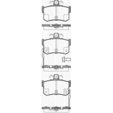 8110 17011 TRISCAN Комплект тормозных колодок, дисковый тормоз