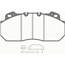 JCA 622.30 REMSA Комплект тормозных колодок, дисковый тормоз