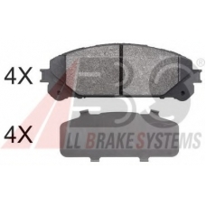 37844 ABS Комплект тормозных колодок, дисковый тормоз