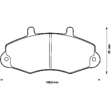 571745B BENDIX Комплект тормозных колодок, дисковый тормоз