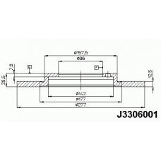 J3306001 NIPPARTS Тормозной диск