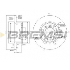DBA063S BREMSI Тормозной диск