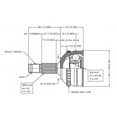 18283 Vema Шарнирный комплект, приводной вал