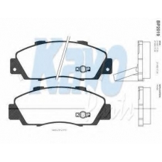 BP-2019 KAVO PARTS Комплект тормозных колодок, дисковый тормоз