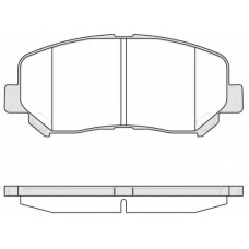 1513 02 KAWE Комплект тормозных колодок, дисковый тормоз