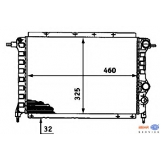 8MK 376 718-261 HELLA Радиатор, охлаждение двигателя