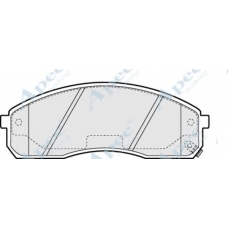 PAD1207 APEC Комплект тормозных колодок, дисковый тормоз