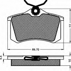 10638 BSF Комплект тормозных колодок, дисковый тормоз