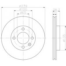 MDC365 MINTEX Тормозной диск