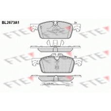 BL2673A1 FTE Комплект тормозных колодок, дисковый тормоз