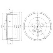 BF495 DELPHI Тормозной барабан