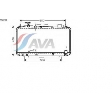TO2299 AVA Радиатор, охлаждение двигателя