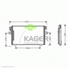 94-6145 KAGER Конденсатор, кондиционер