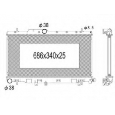 734-1005 TYC Радиатор, охлаждение двигателя
