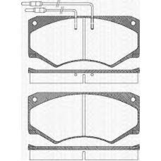 8110 15024 TRISCAN Комплект тормозных колодок, дисковый тормоз