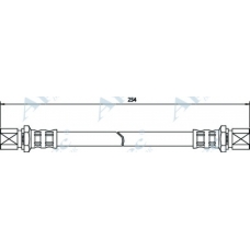 HOS3025 APEC Тормозной шланг